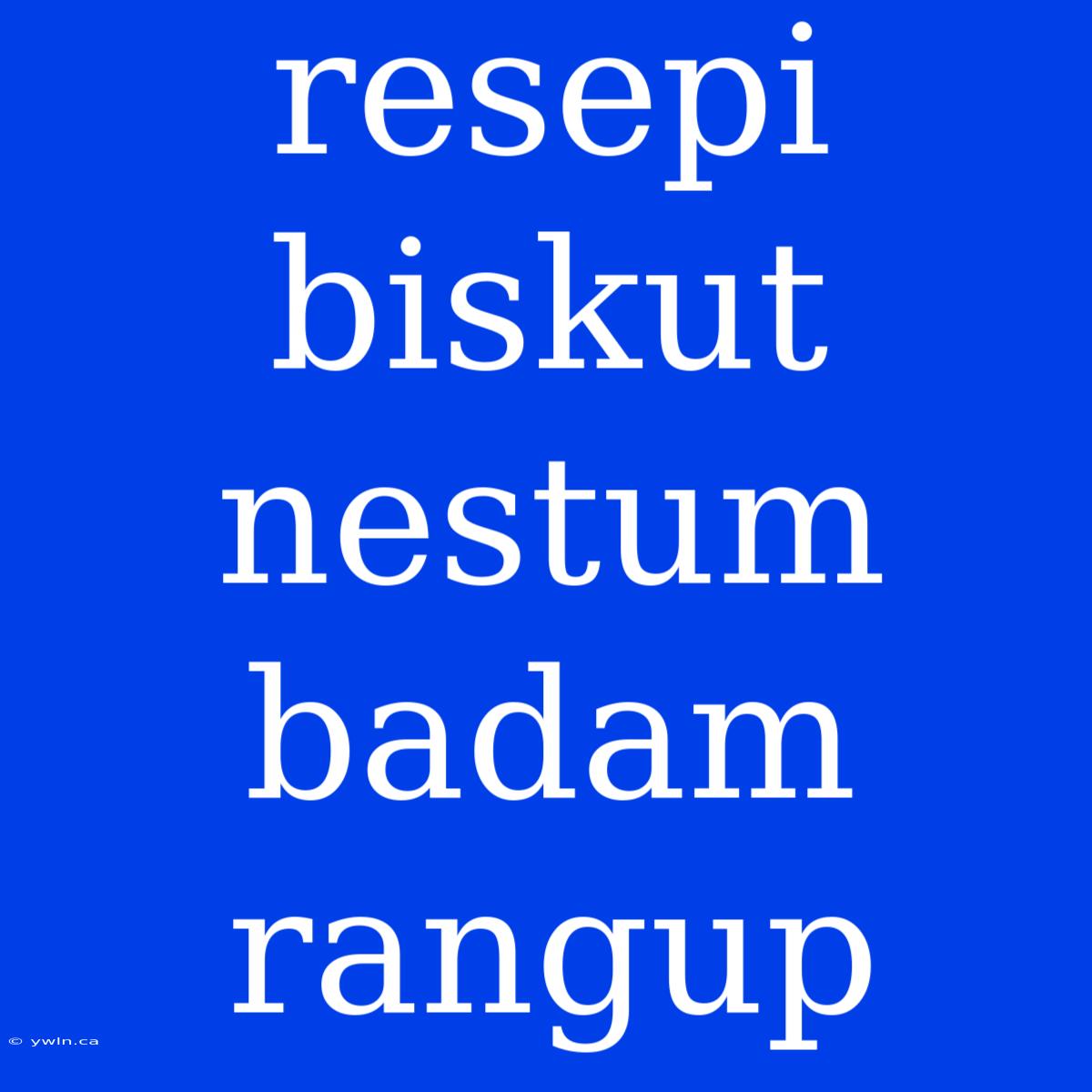 Resepi Biskut Nestum Badam Rangup