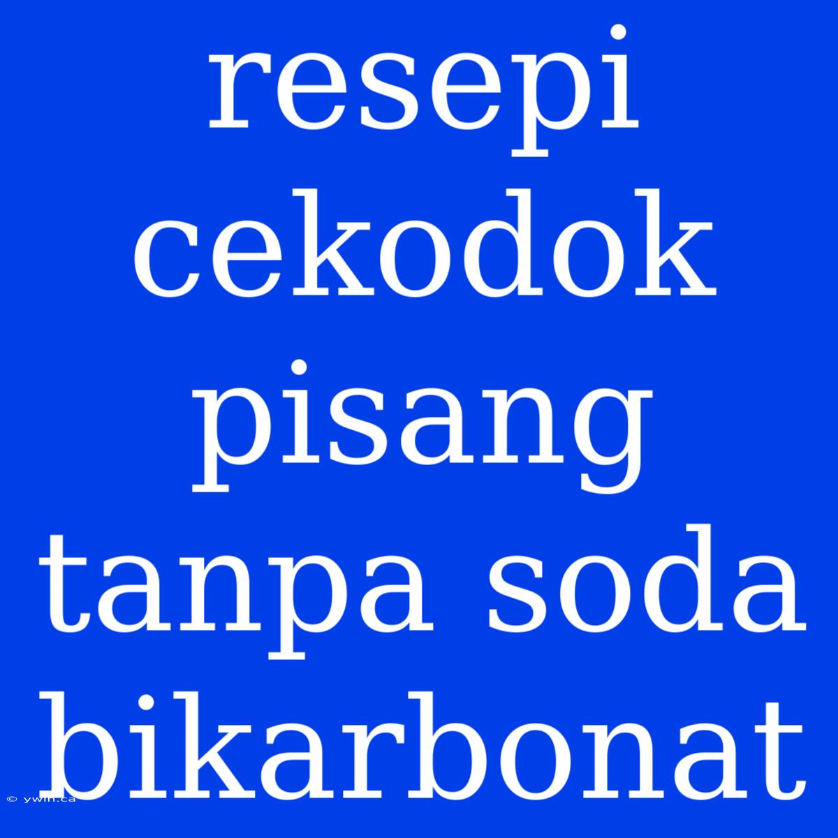 Resepi Cekodok Pisang Tanpa Soda Bikarbonat