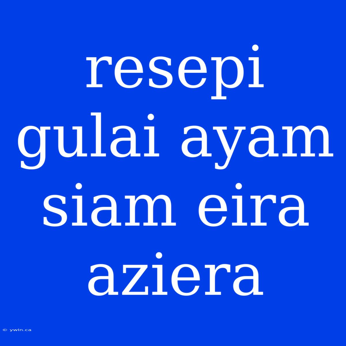 Resepi Gulai Ayam Siam Eira Aziera