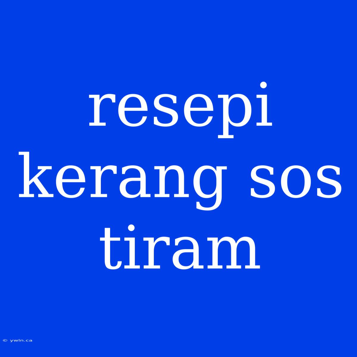 Resepi Kerang Sos Tiram