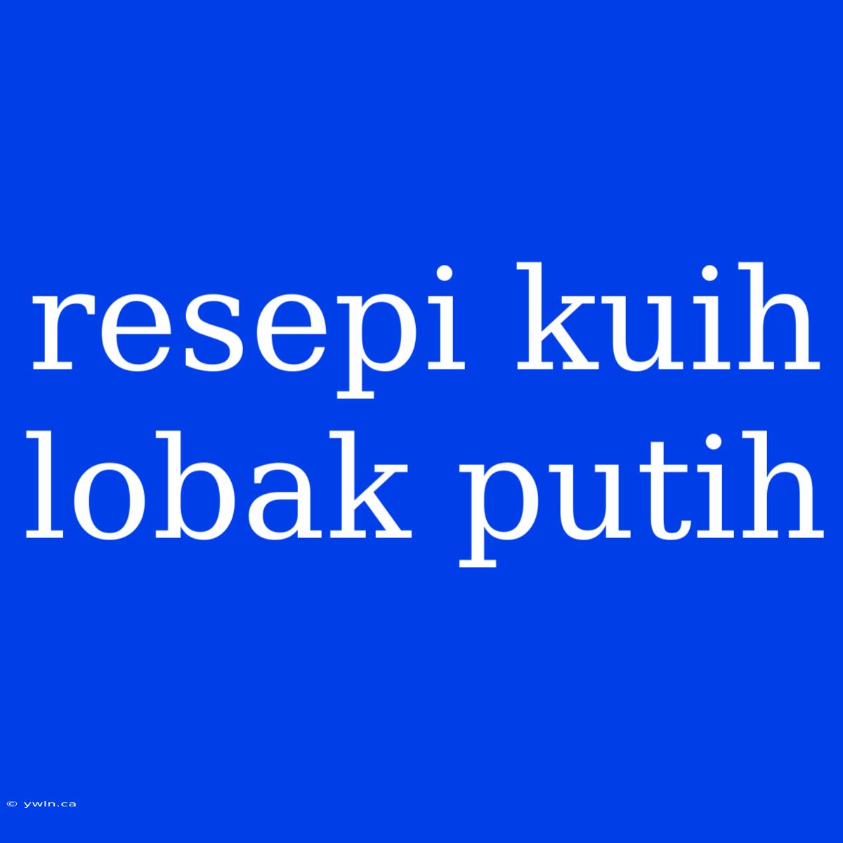 Resepi Kuih Lobak Putih