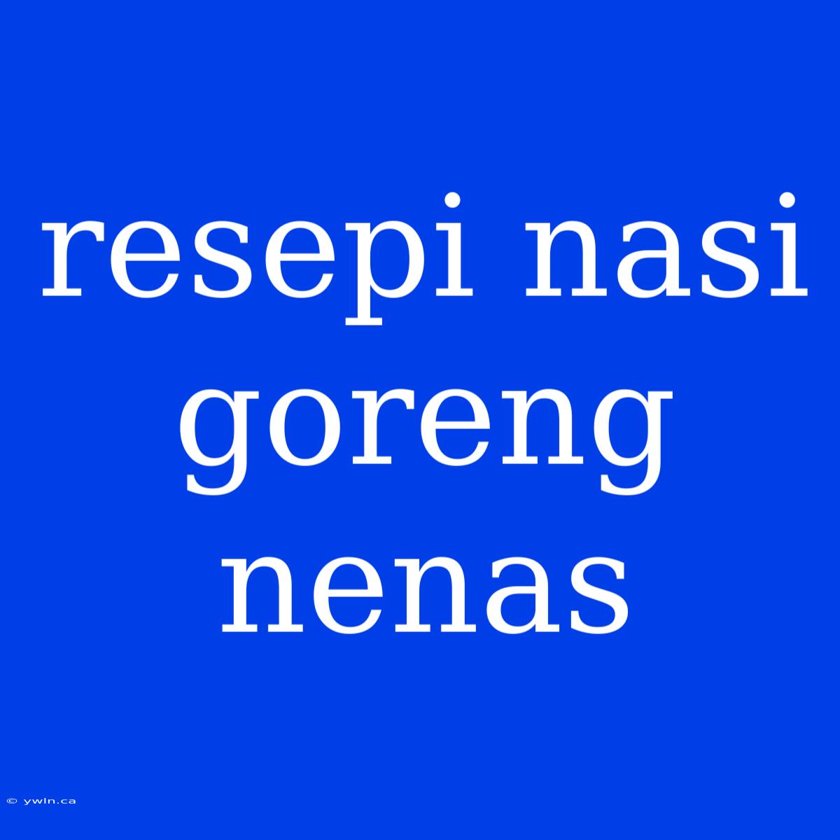 Resepi Nasi Goreng Nenas