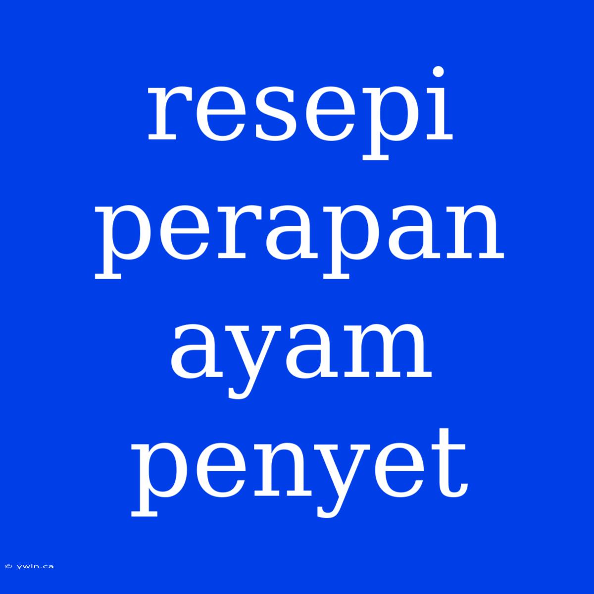 Resepi Perapan Ayam Penyet