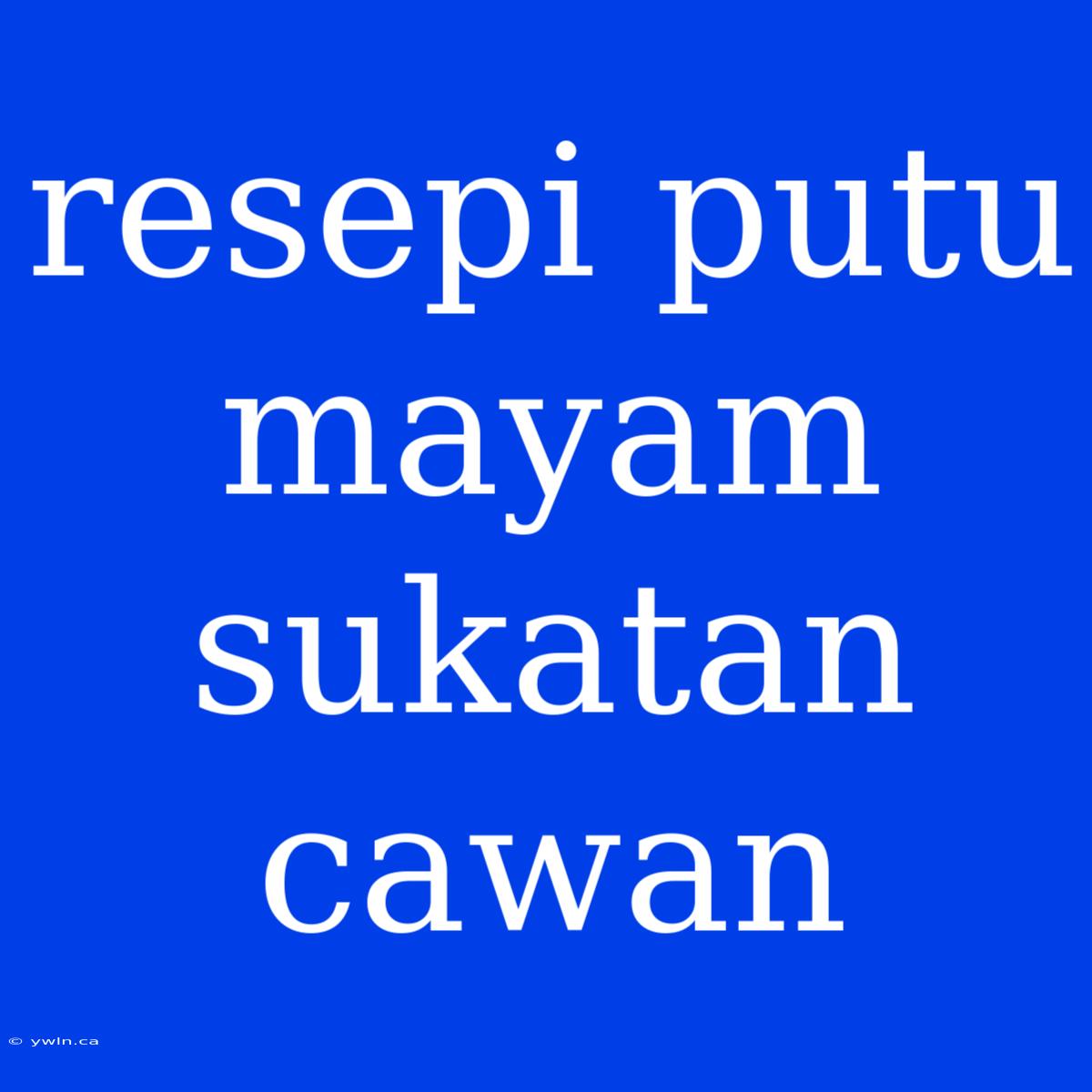 Resepi Putu Mayam Sukatan Cawan