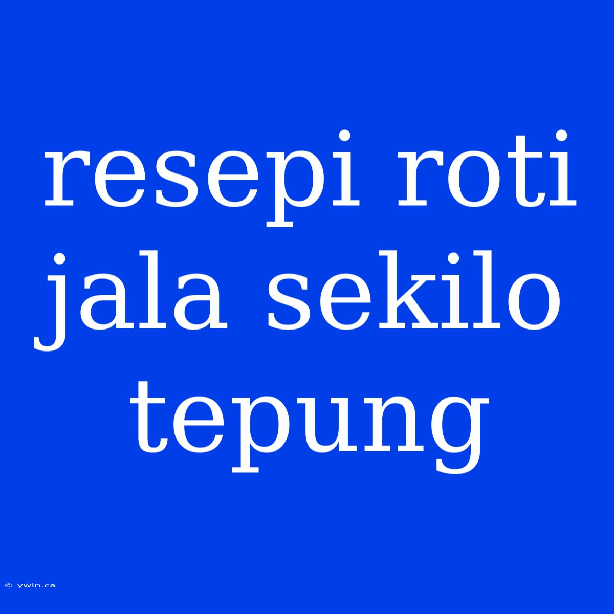 Resepi Roti Jala Sekilo Tepung