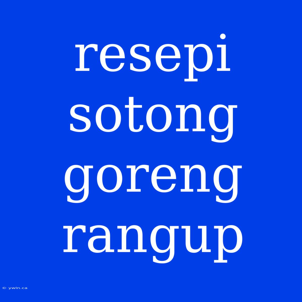 Resepi Sotong Goreng Rangup