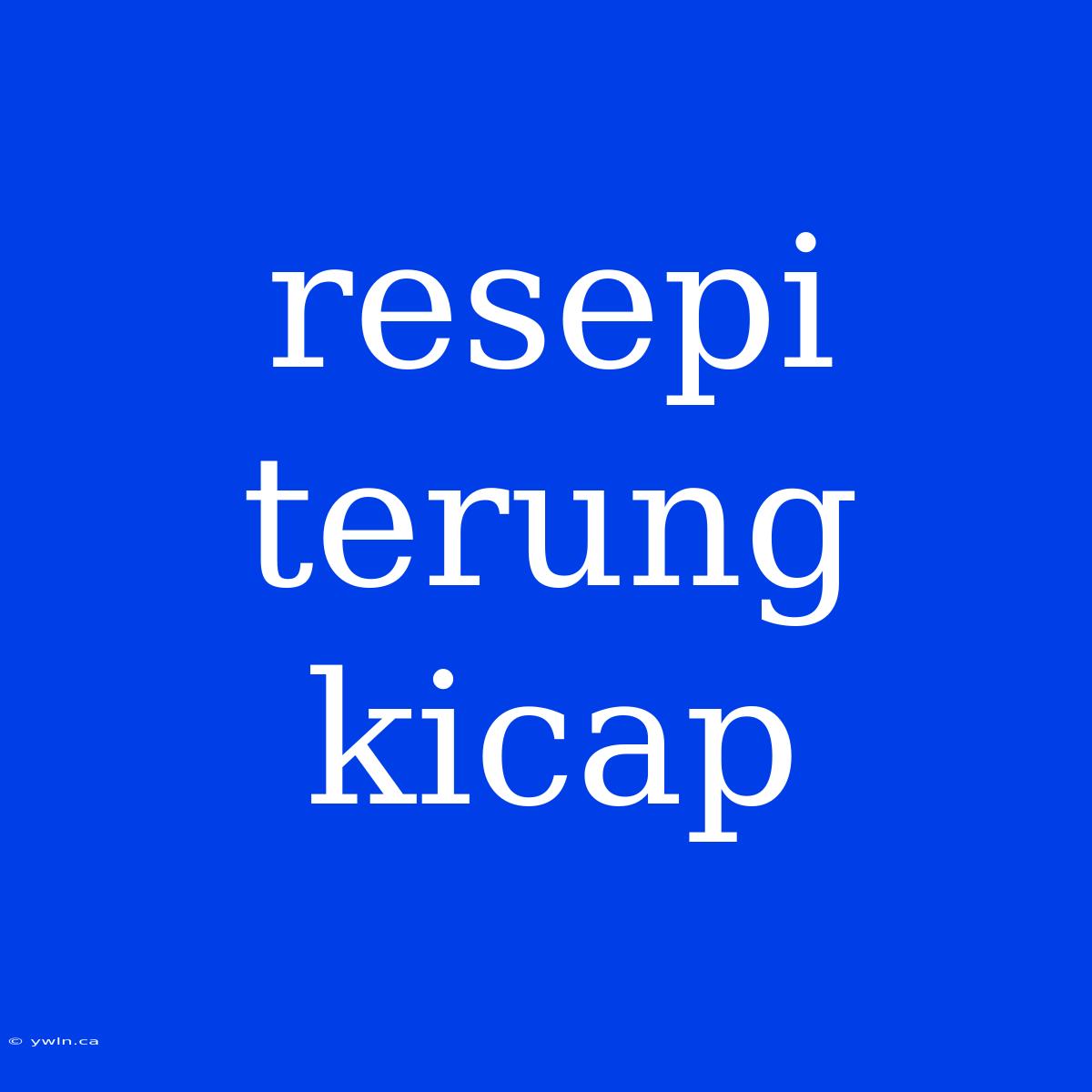 Resepi Terung Kicap