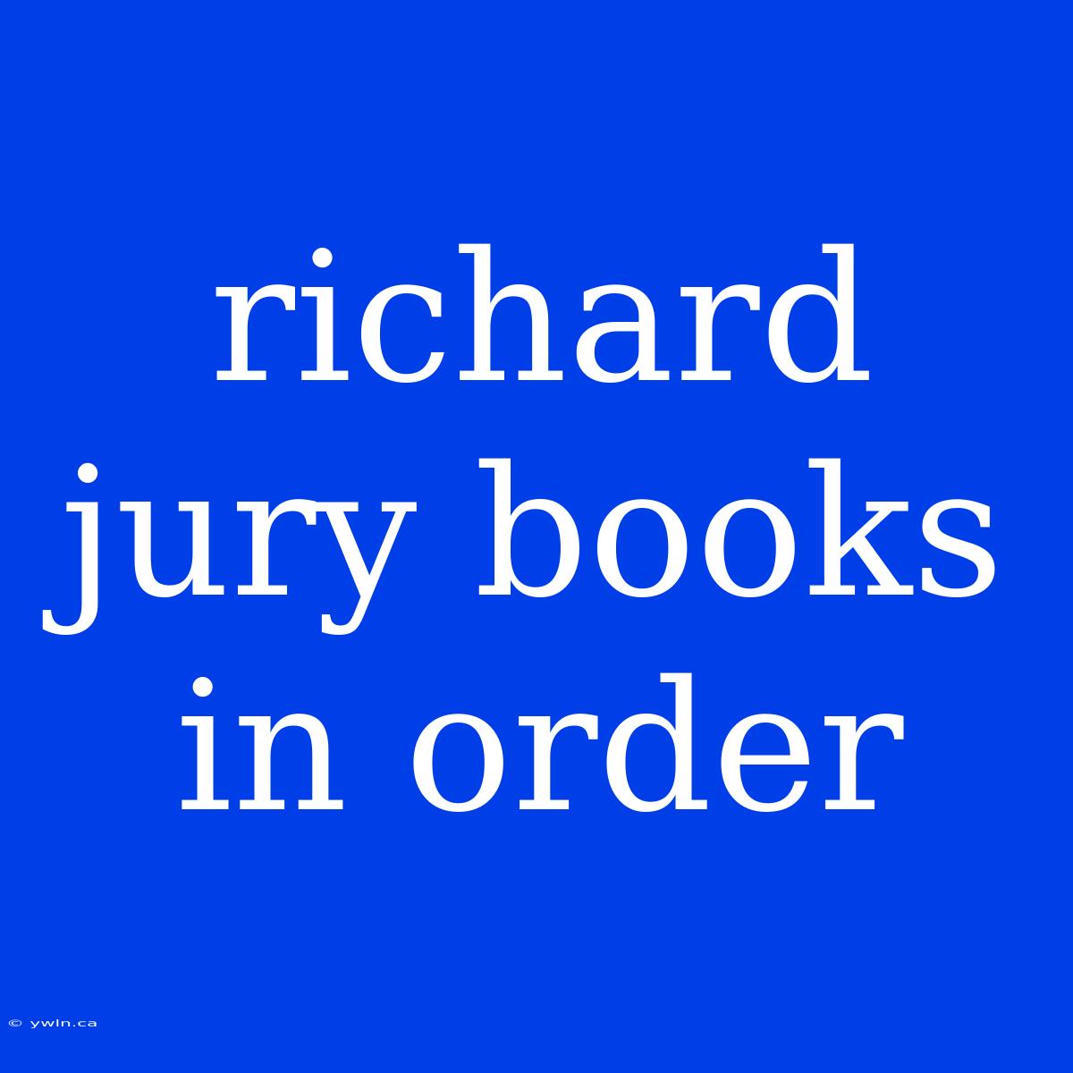 Richard Jury Books In Order