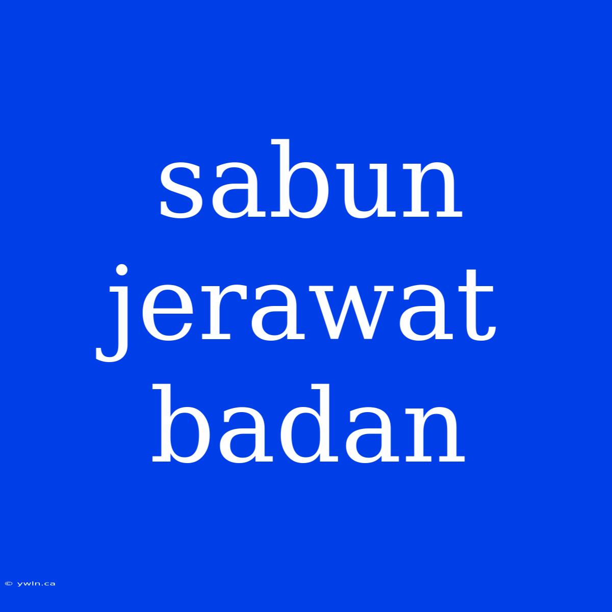 Sabun Jerawat Badan