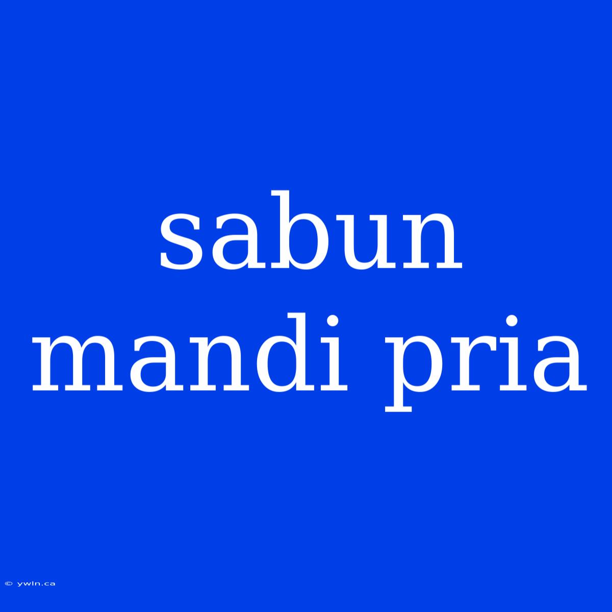 Sabun Mandi Pria