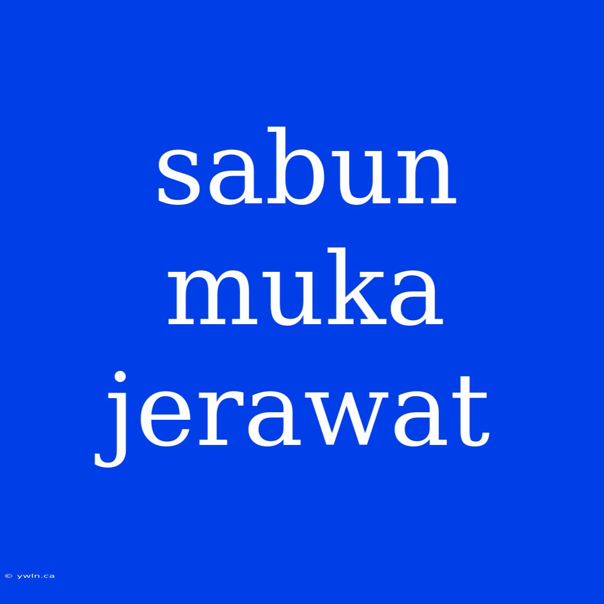 Sabun Muka Jerawat