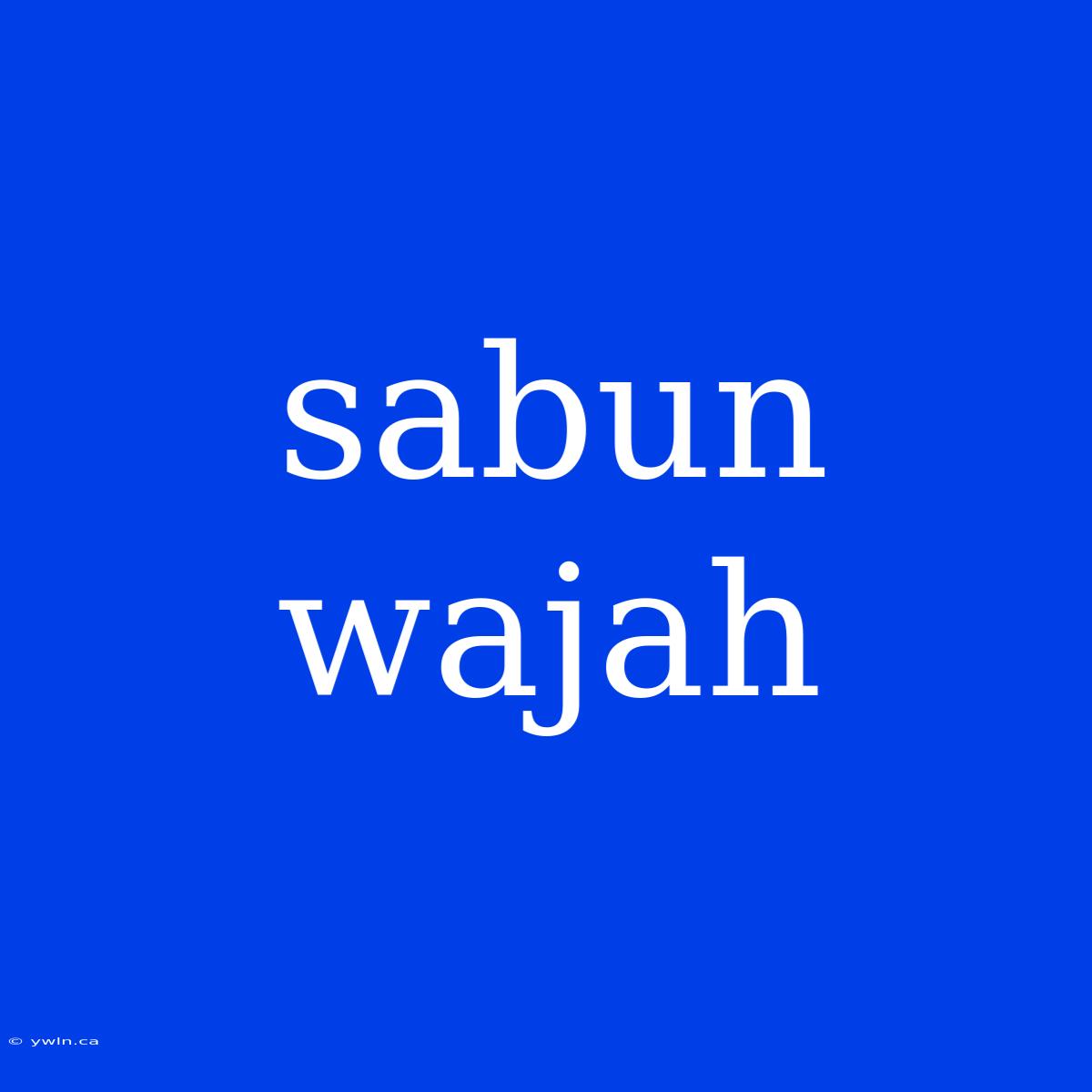 Sabun Wajah