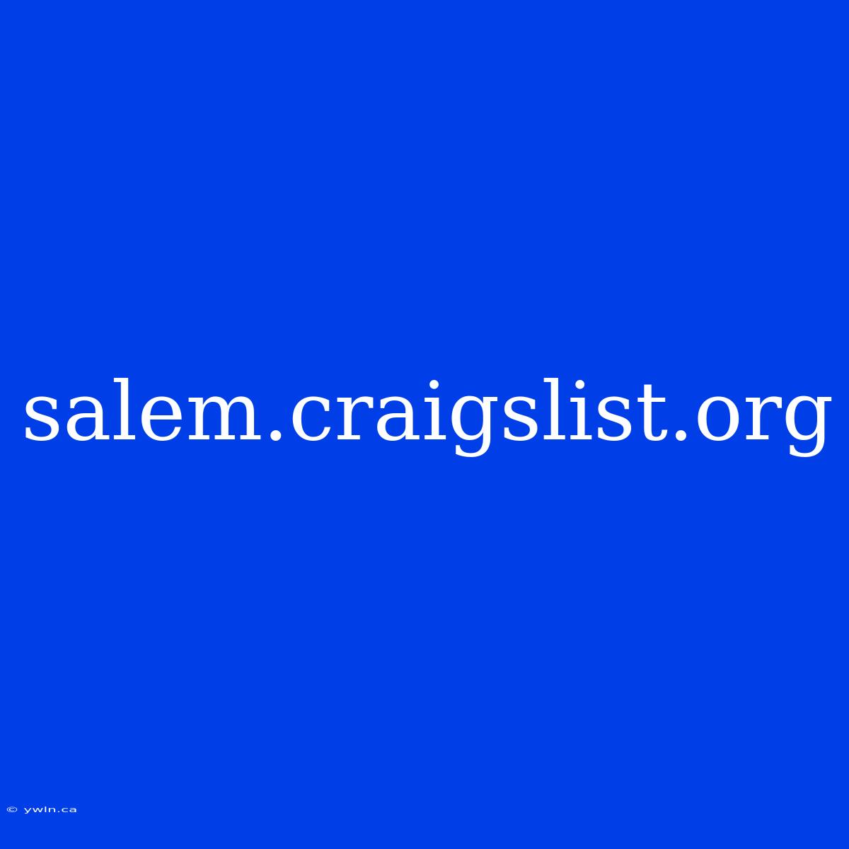 Salem.craigslist.org