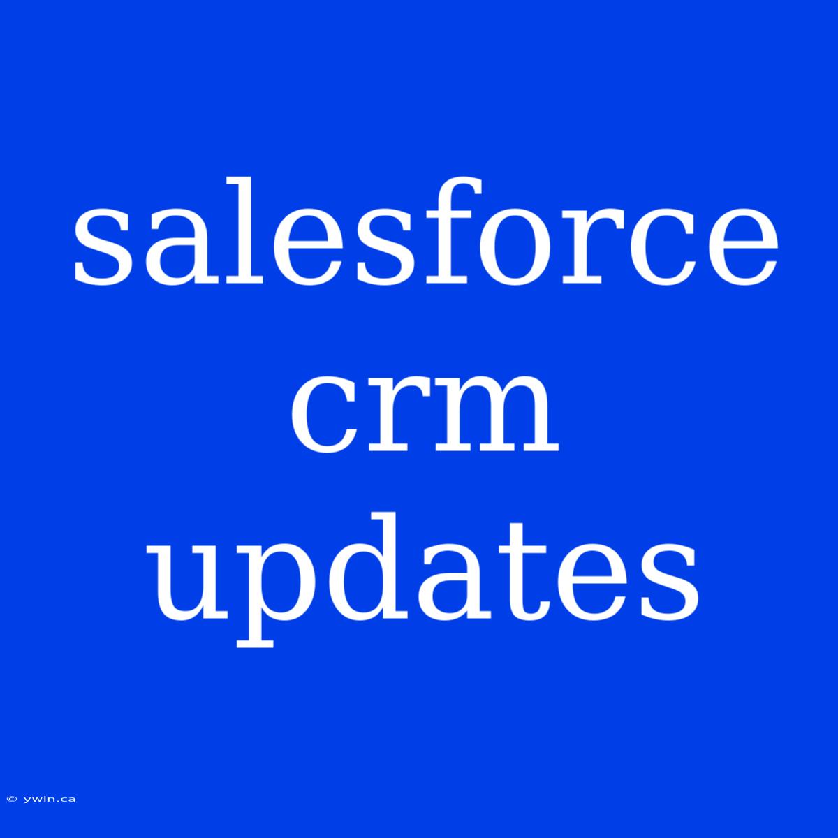 Salesforce Crm Updates