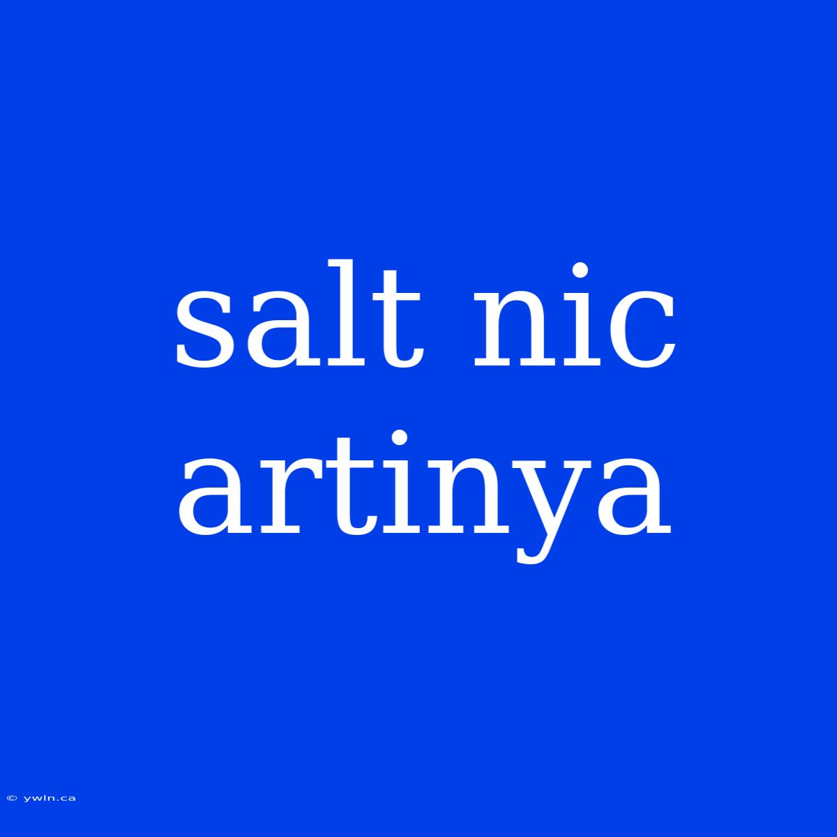 Salt Nic Artinya