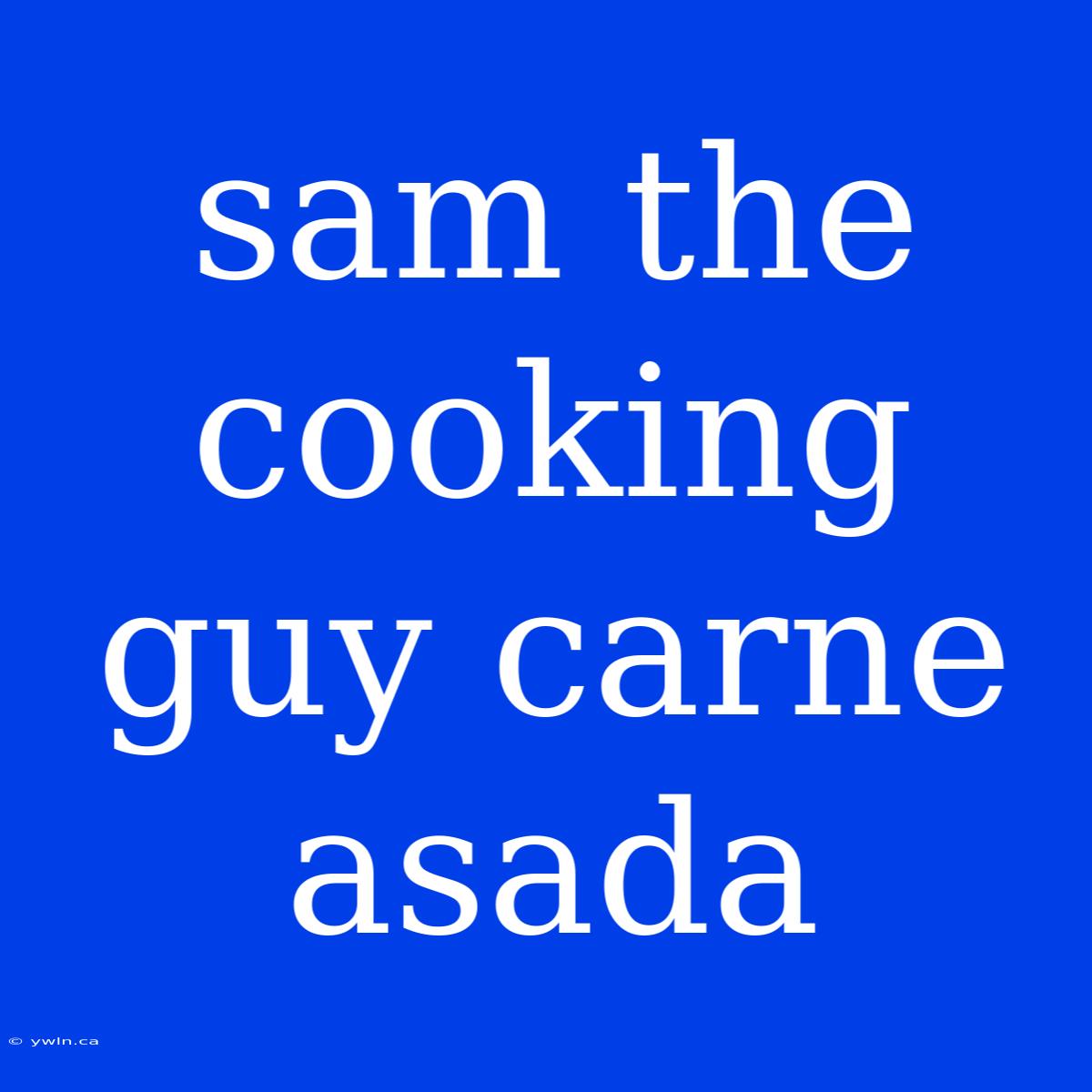 Sam The Cooking Guy Carne Asada