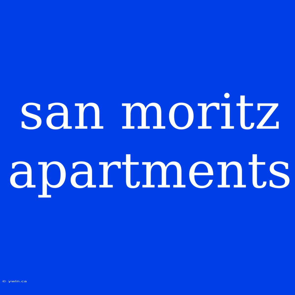 San Moritz Apartments