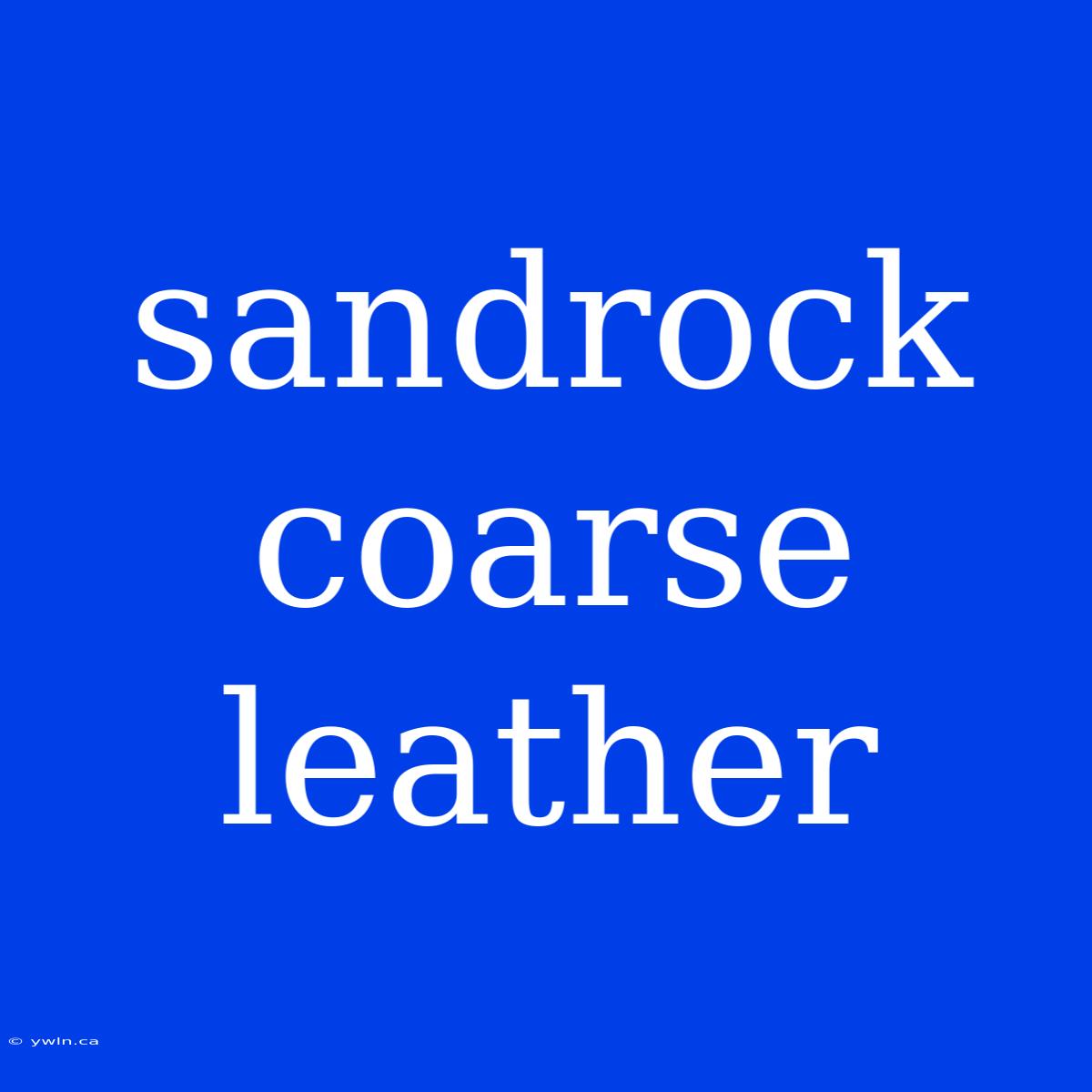 Sandrock Coarse Leather