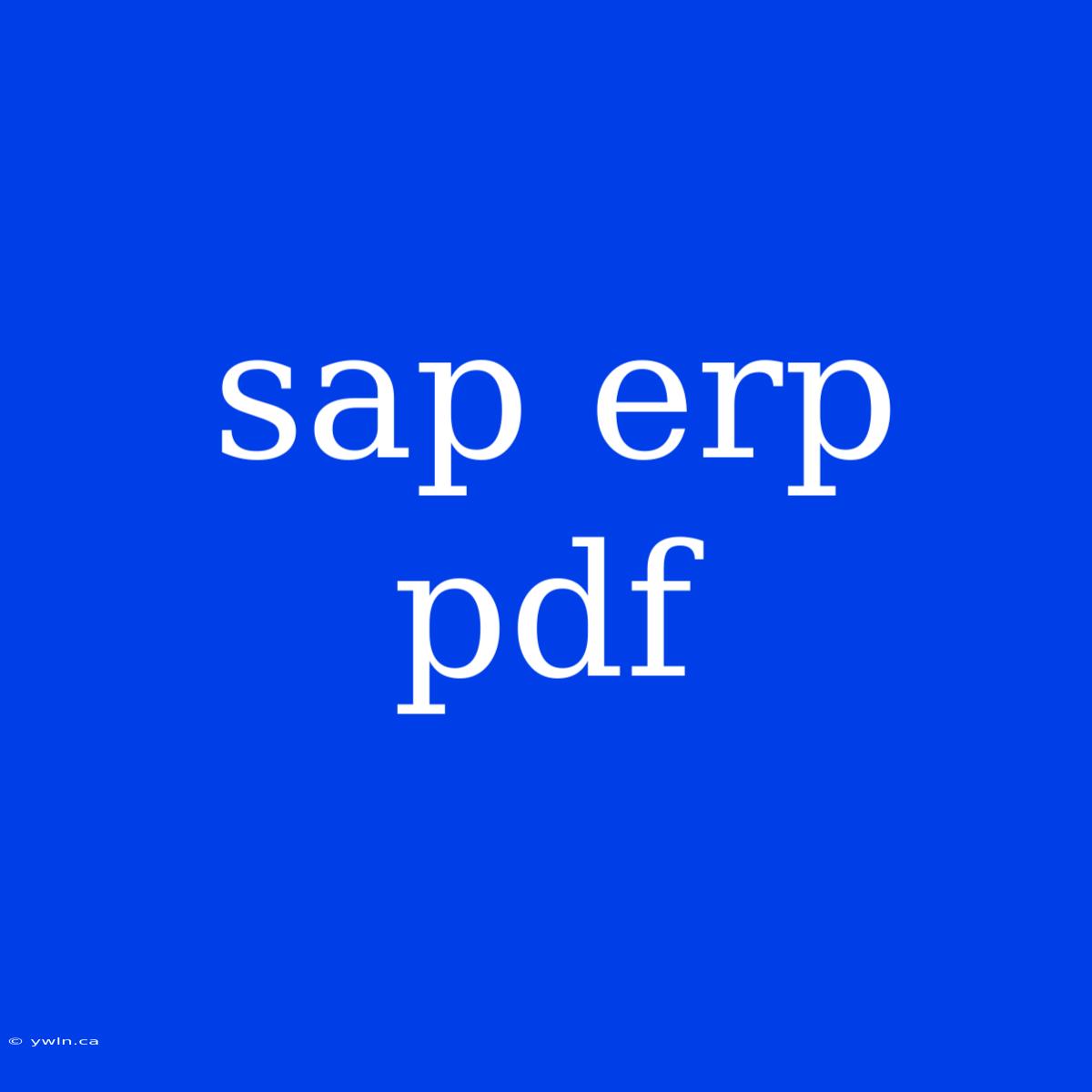 Sap Erp Pdf