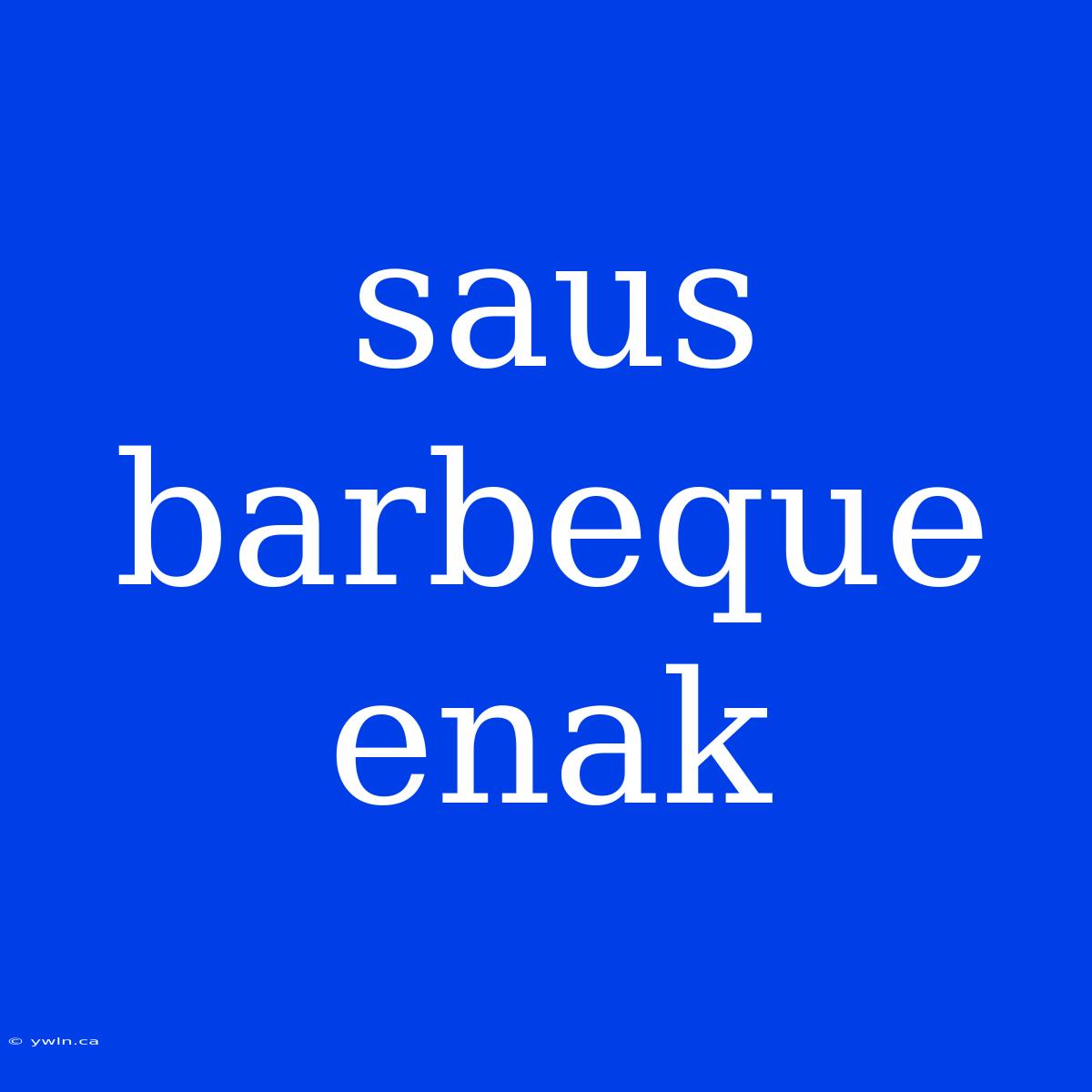 Saus Barbeque Enak