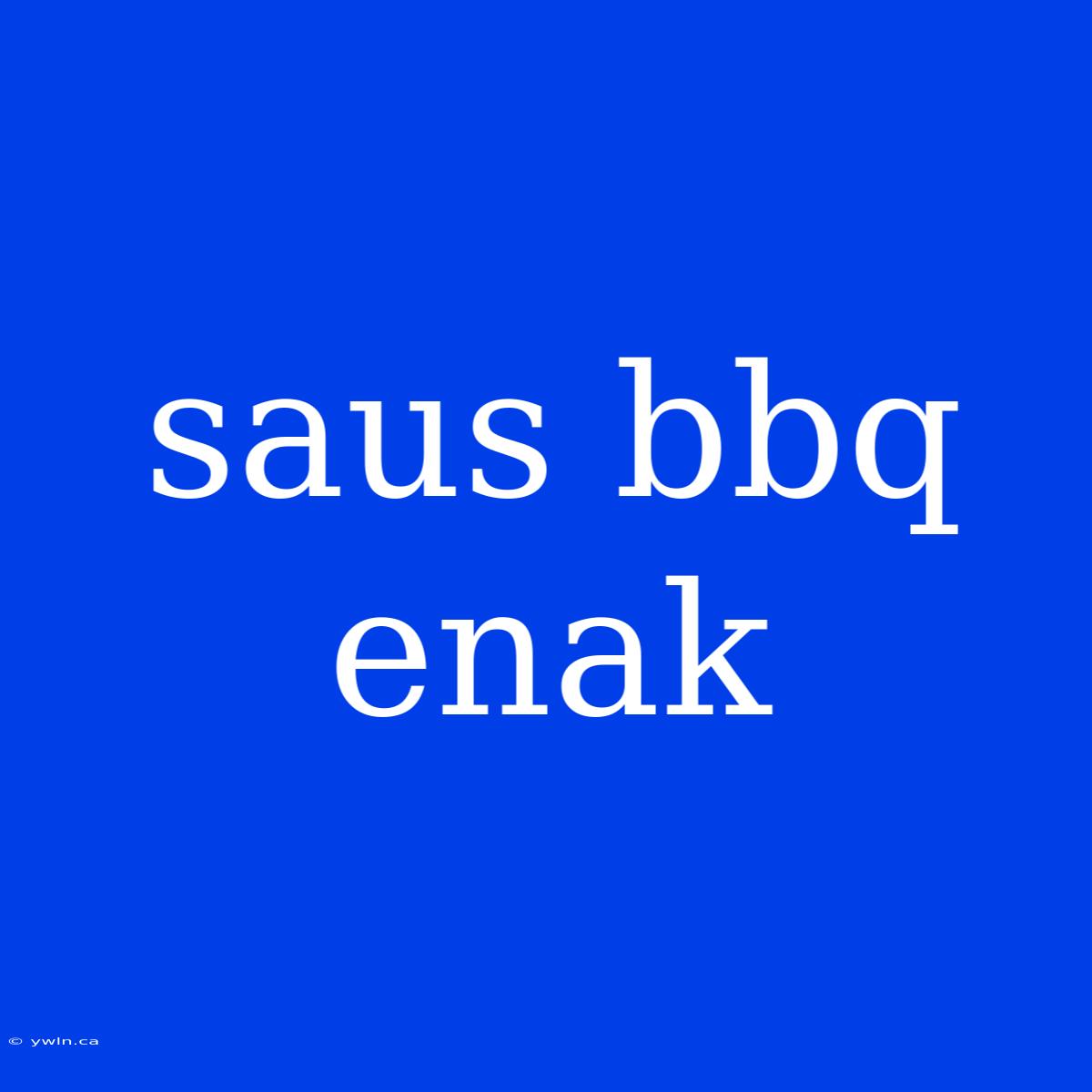 Saus Bbq Enak