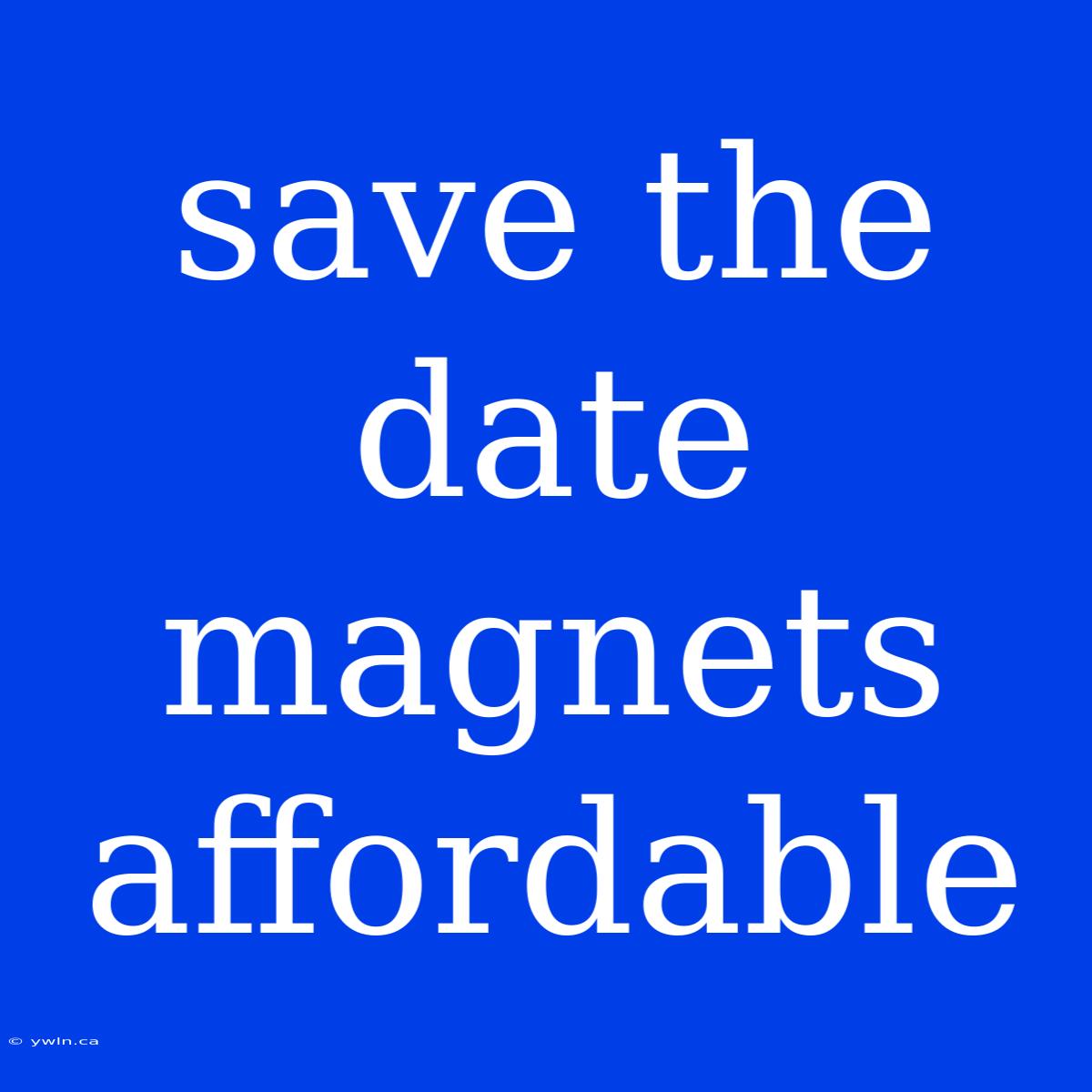 Save The Date Magnets Affordable