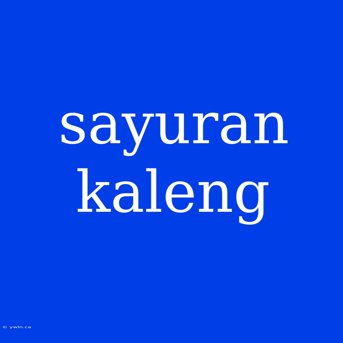 Sayuran Kaleng