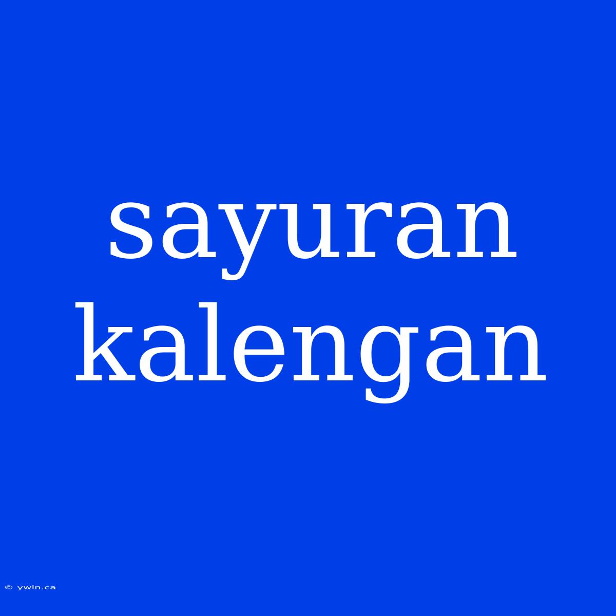 Sayuran Kalengan