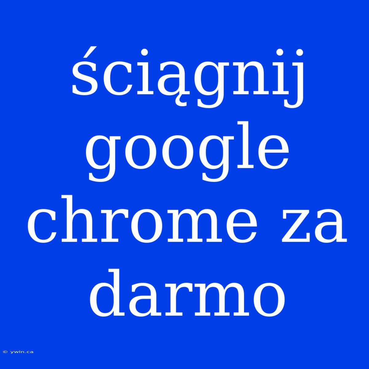 Ściągnij Google Chrome Za Darmo