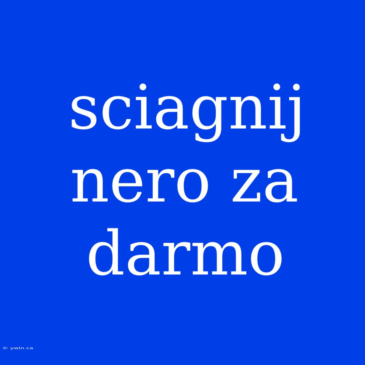 Sciagnij Nero Za Darmo