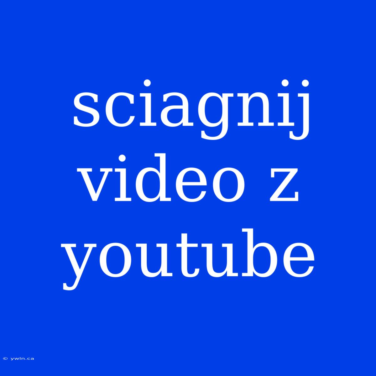 Sciagnij Video Z Youtube