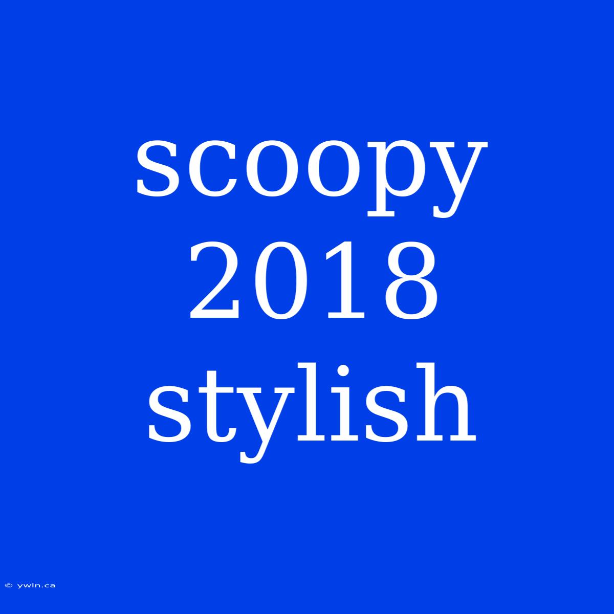 Scoopy 2018 Stylish