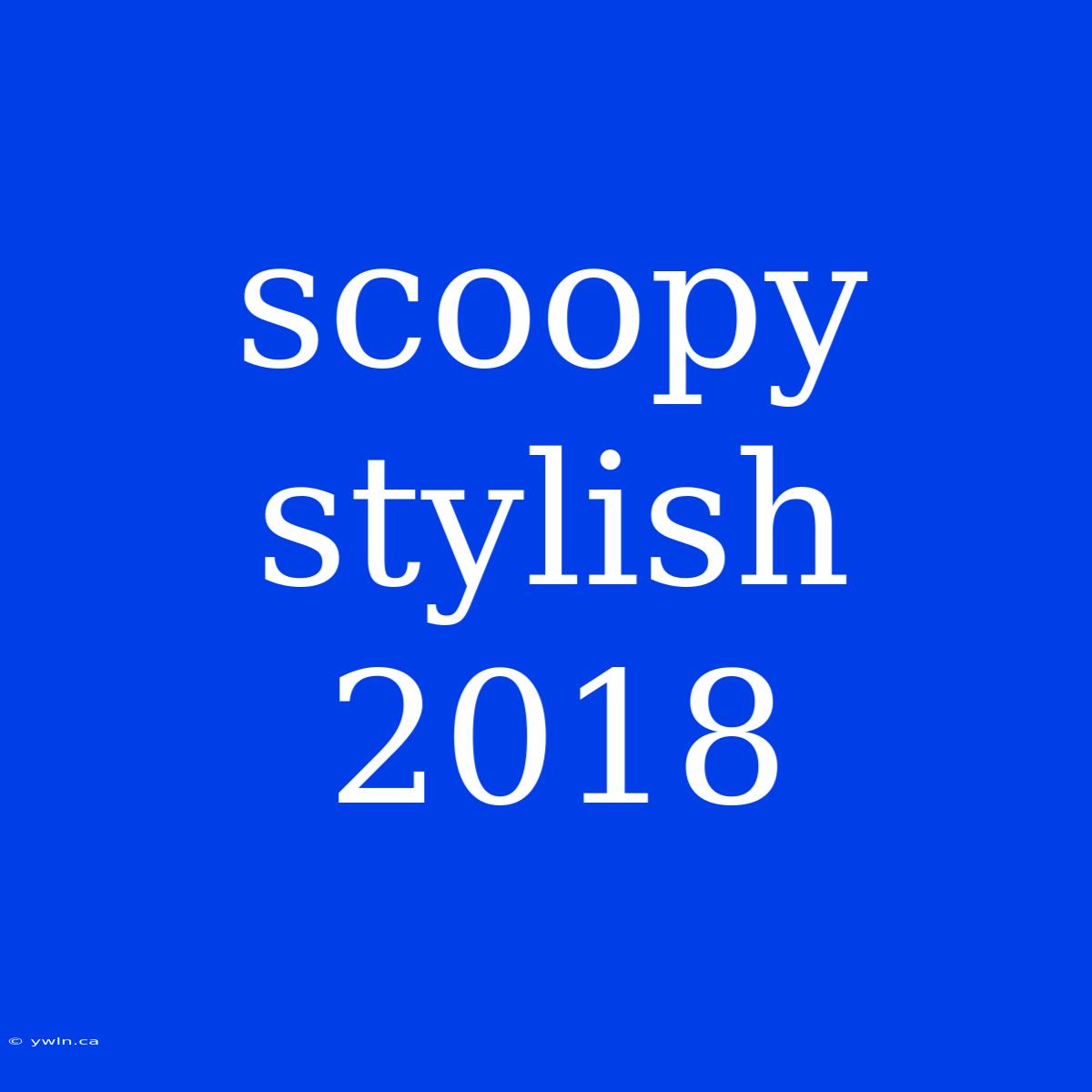 Scoopy Stylish 2018