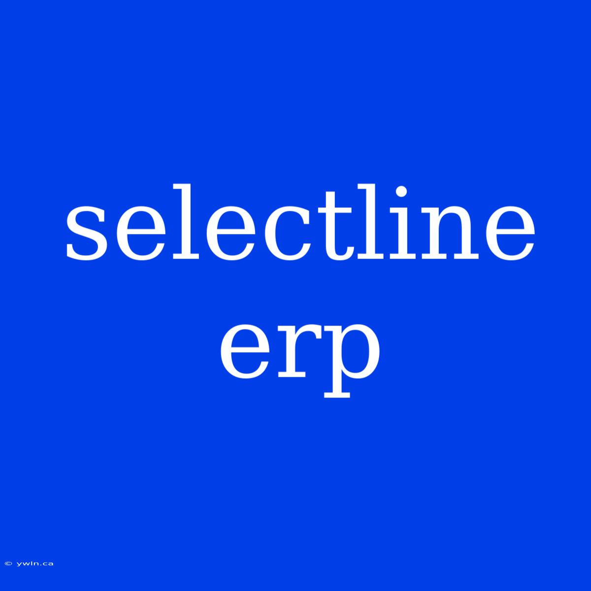 Selectline Erp