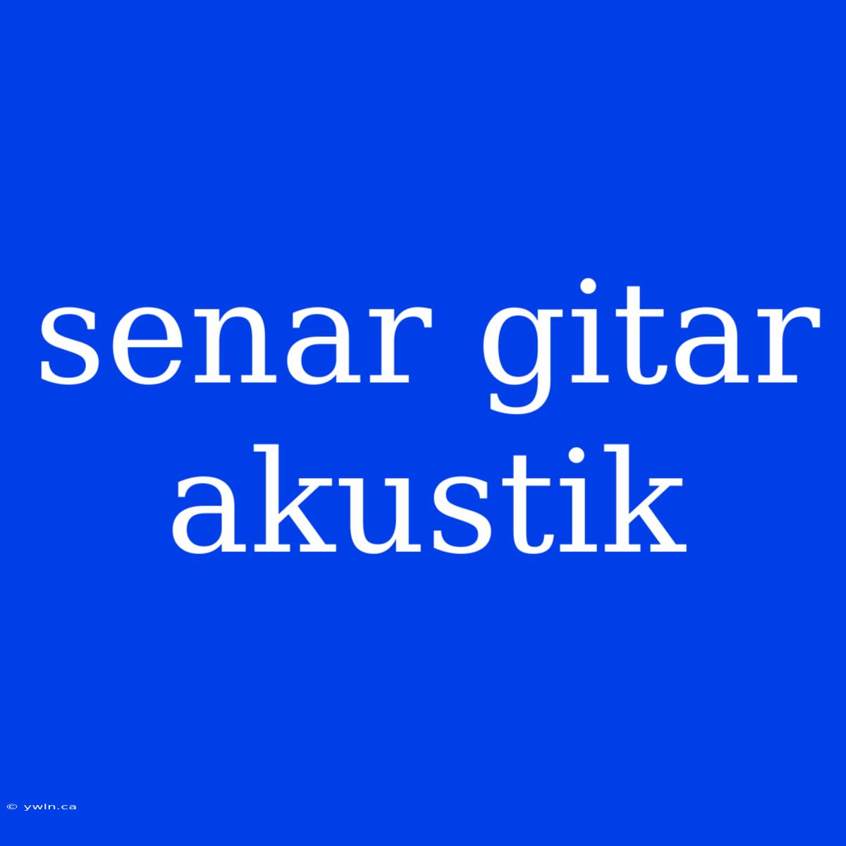 Senar Gitar Akustik