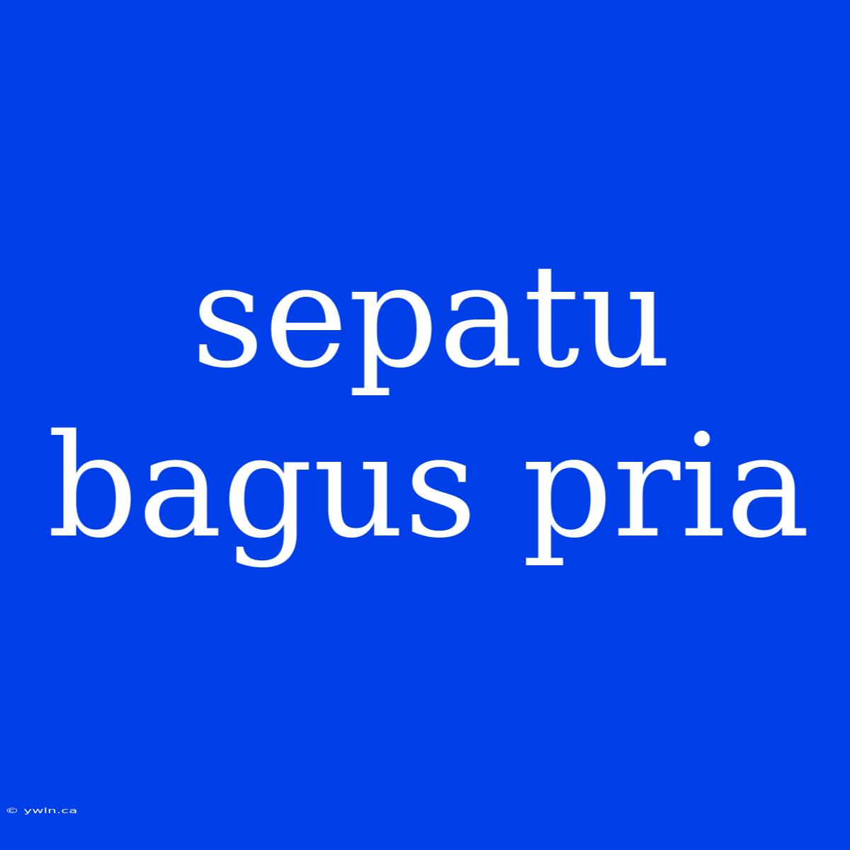 Sepatu Bagus Pria