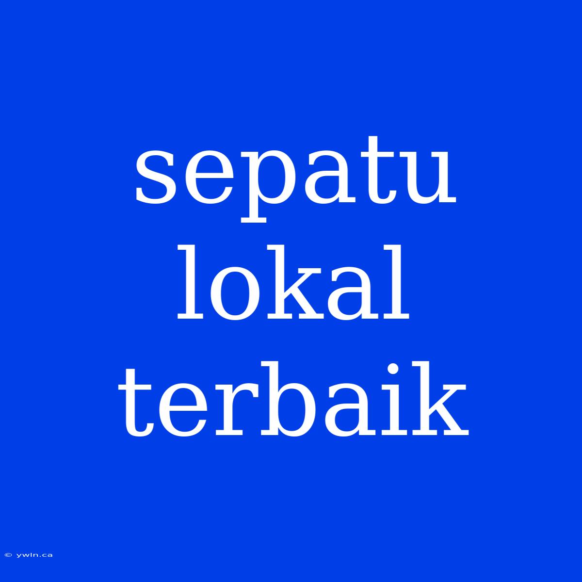 Sepatu Lokal Terbaik