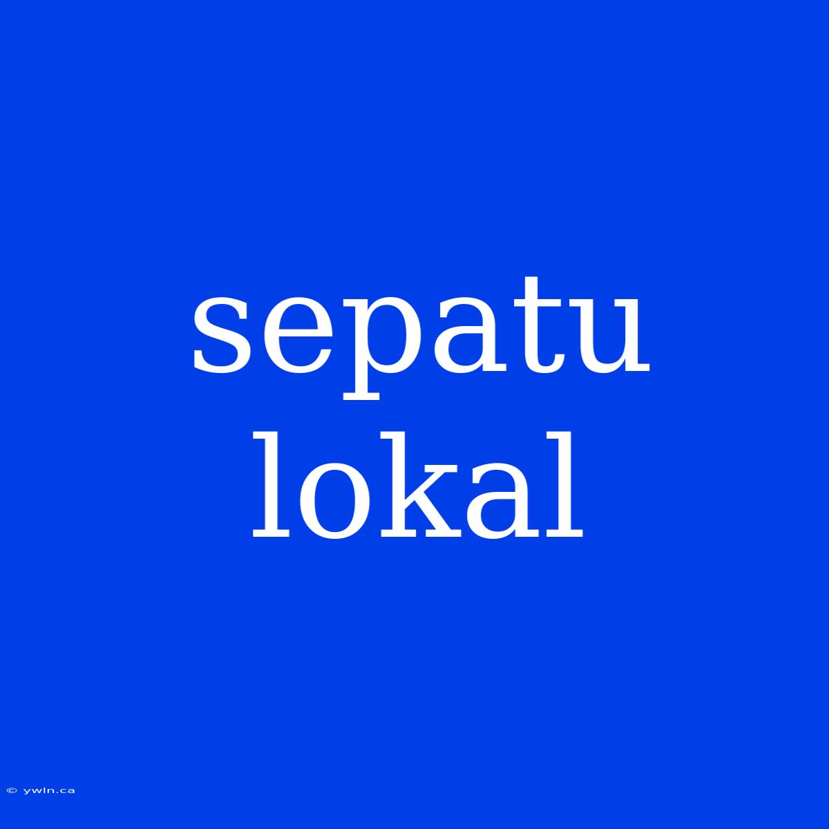 Sepatu Lokal