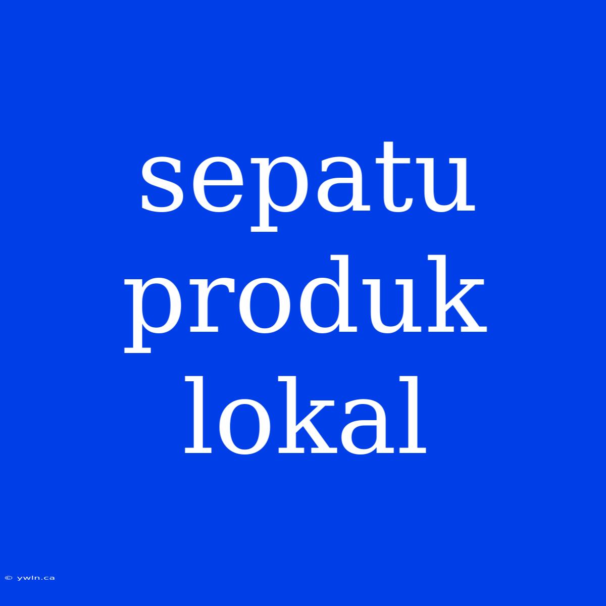 Sepatu Produk Lokal