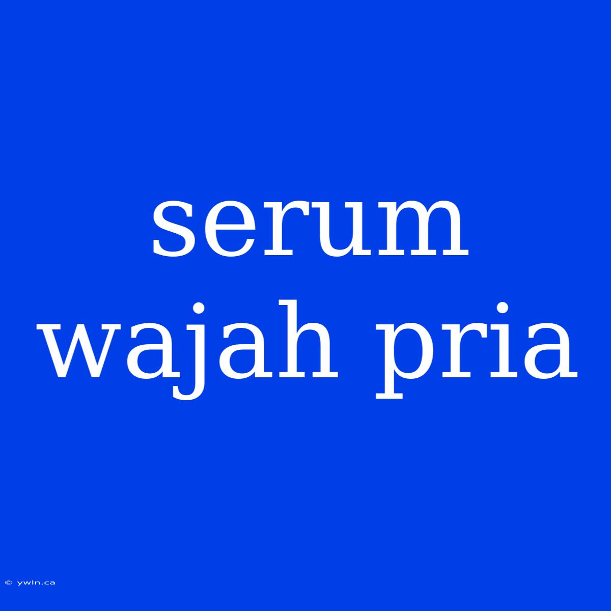 Serum Wajah Pria