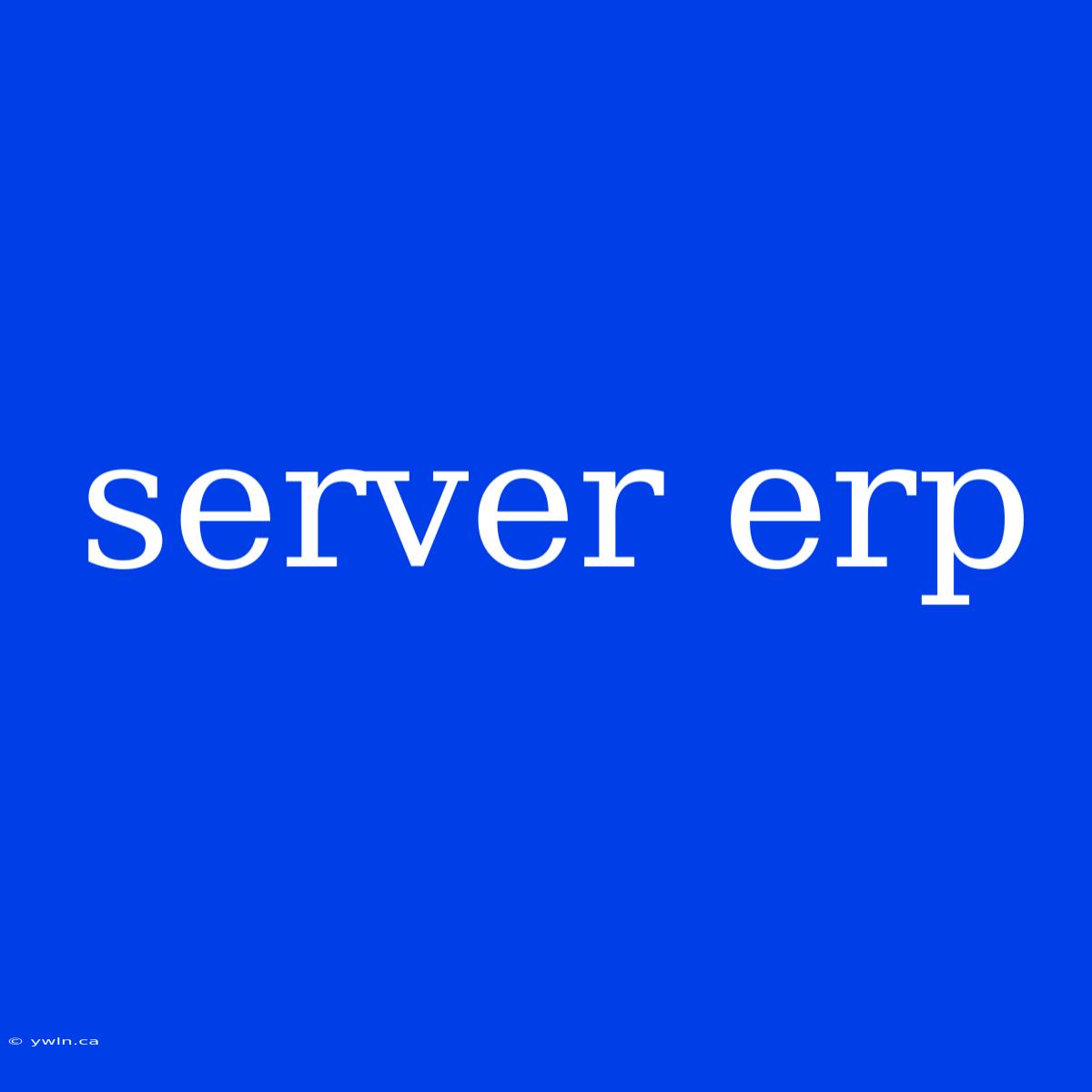 Server Erp