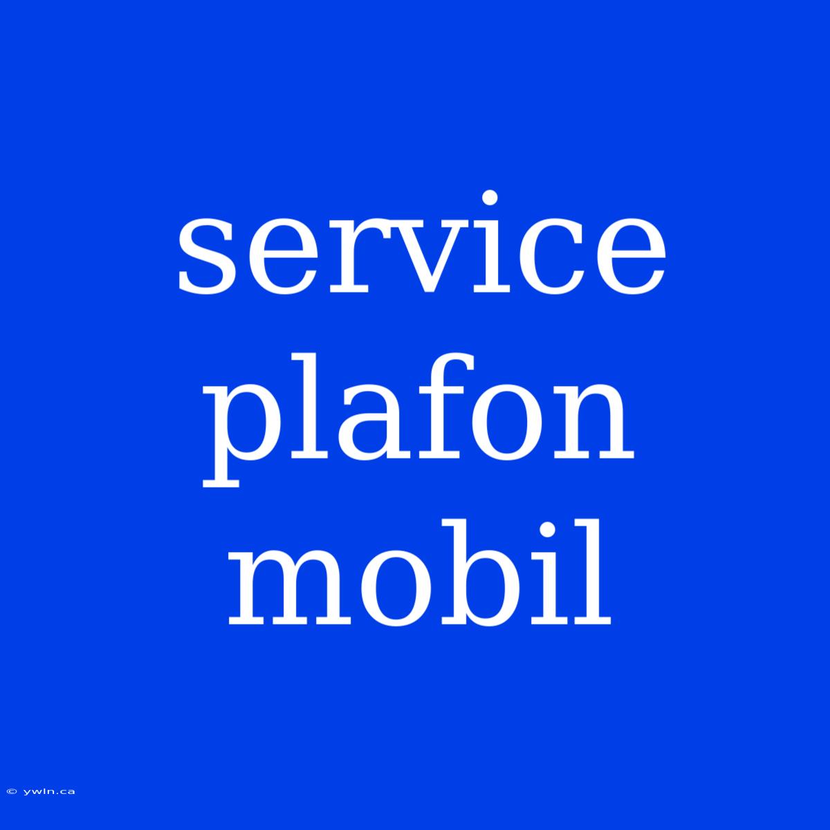 Service Plafon Mobil