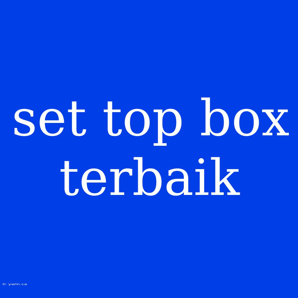 Set Top Box Terbaik