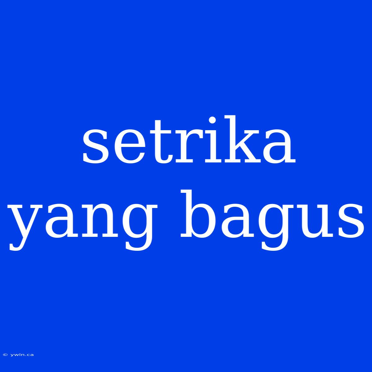 Setrika Yang Bagus