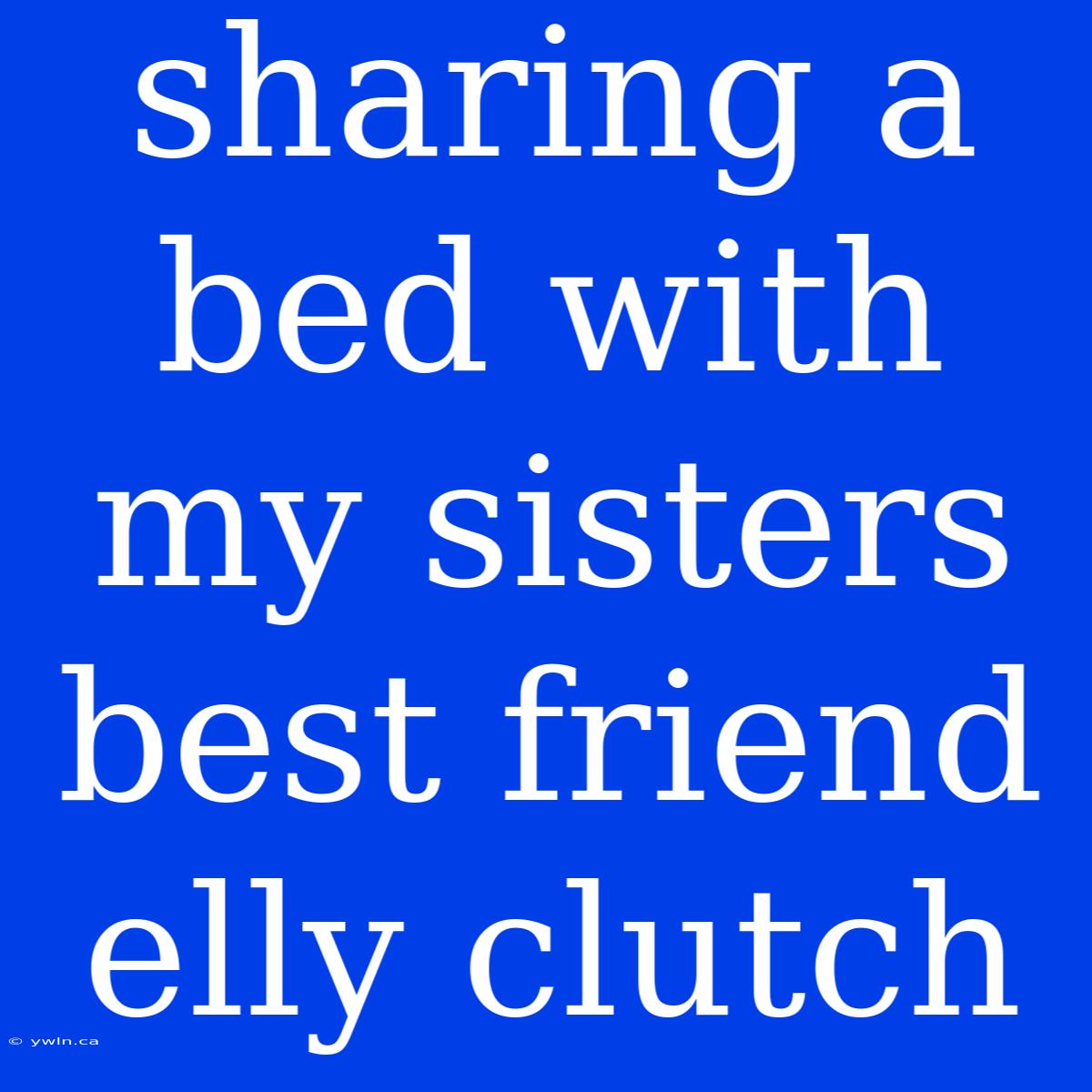 Sharing A Bed With My Sisters Best Friend Elly Clutch