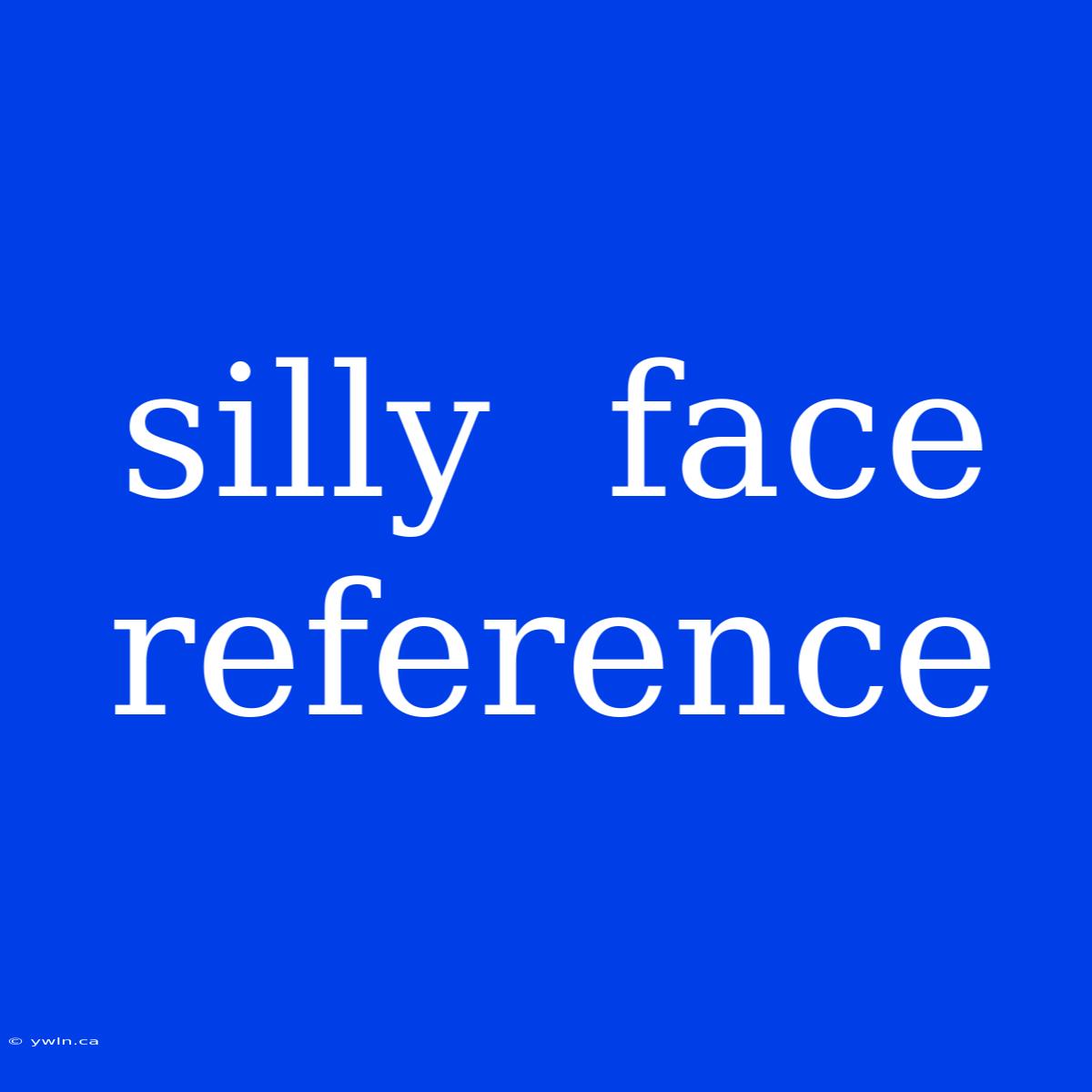 Silly  Face Reference