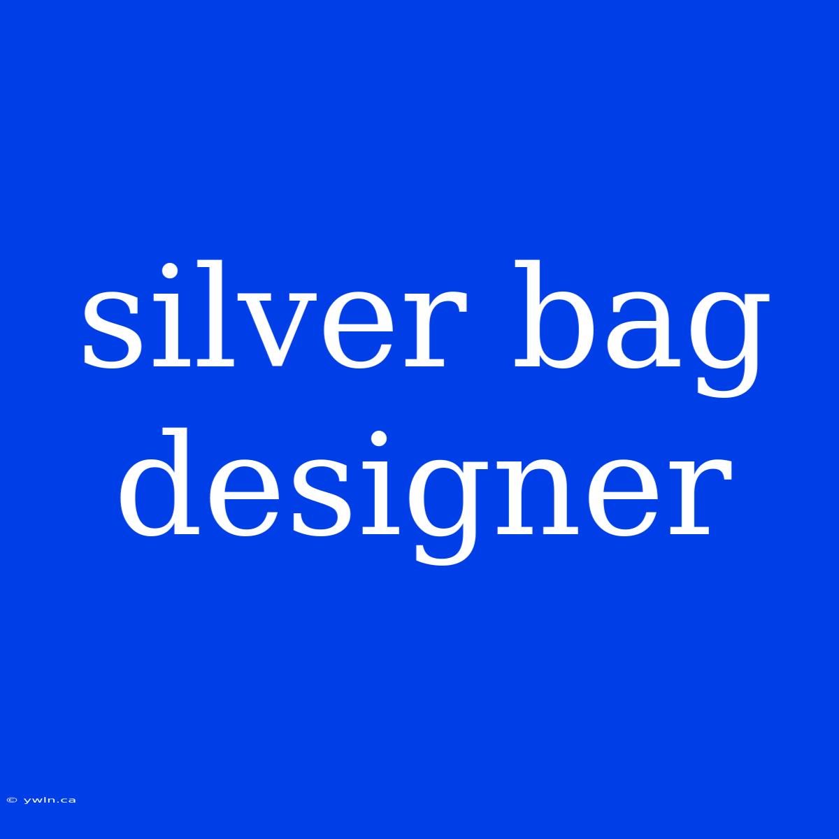 Silver Bag Designer