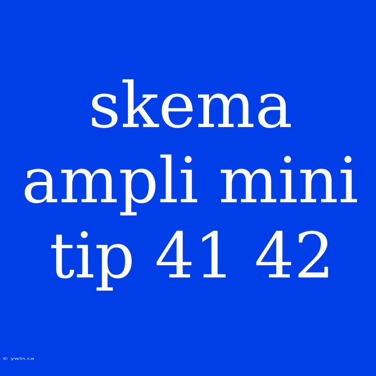 Skema Ampli Mini Tip 41 42