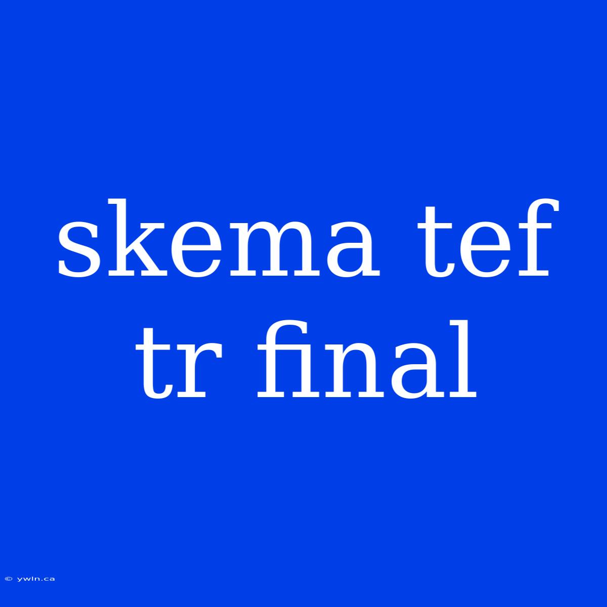 Skema Tef Tr Final