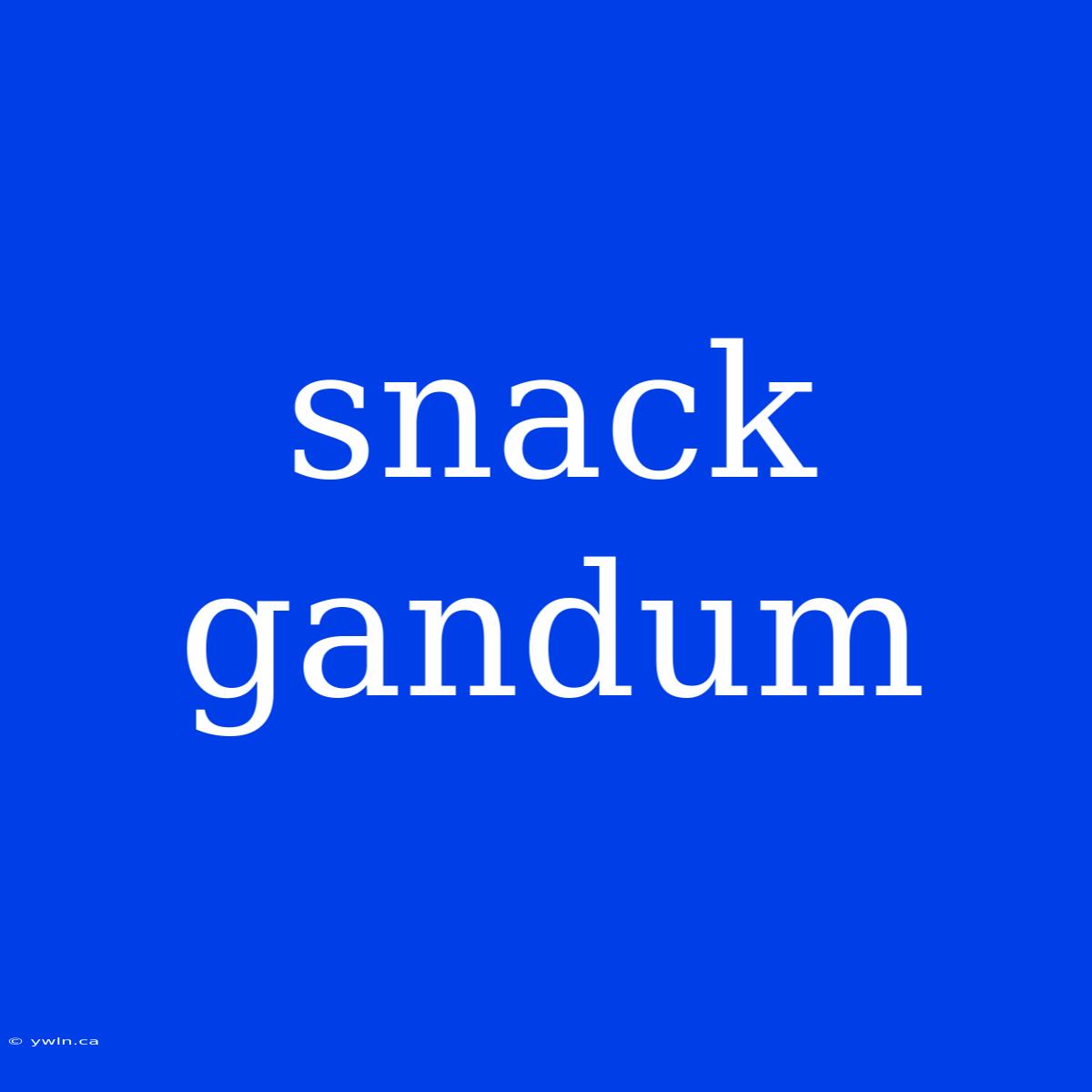 Snack Gandum